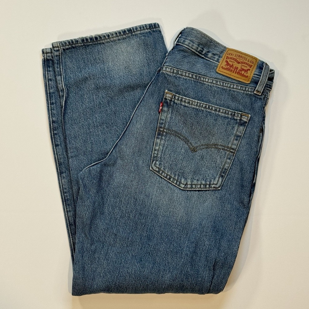 Levis Jeans Womens 31 Blue 94 Baggy High Rise Distressed Loose Skater Ripped